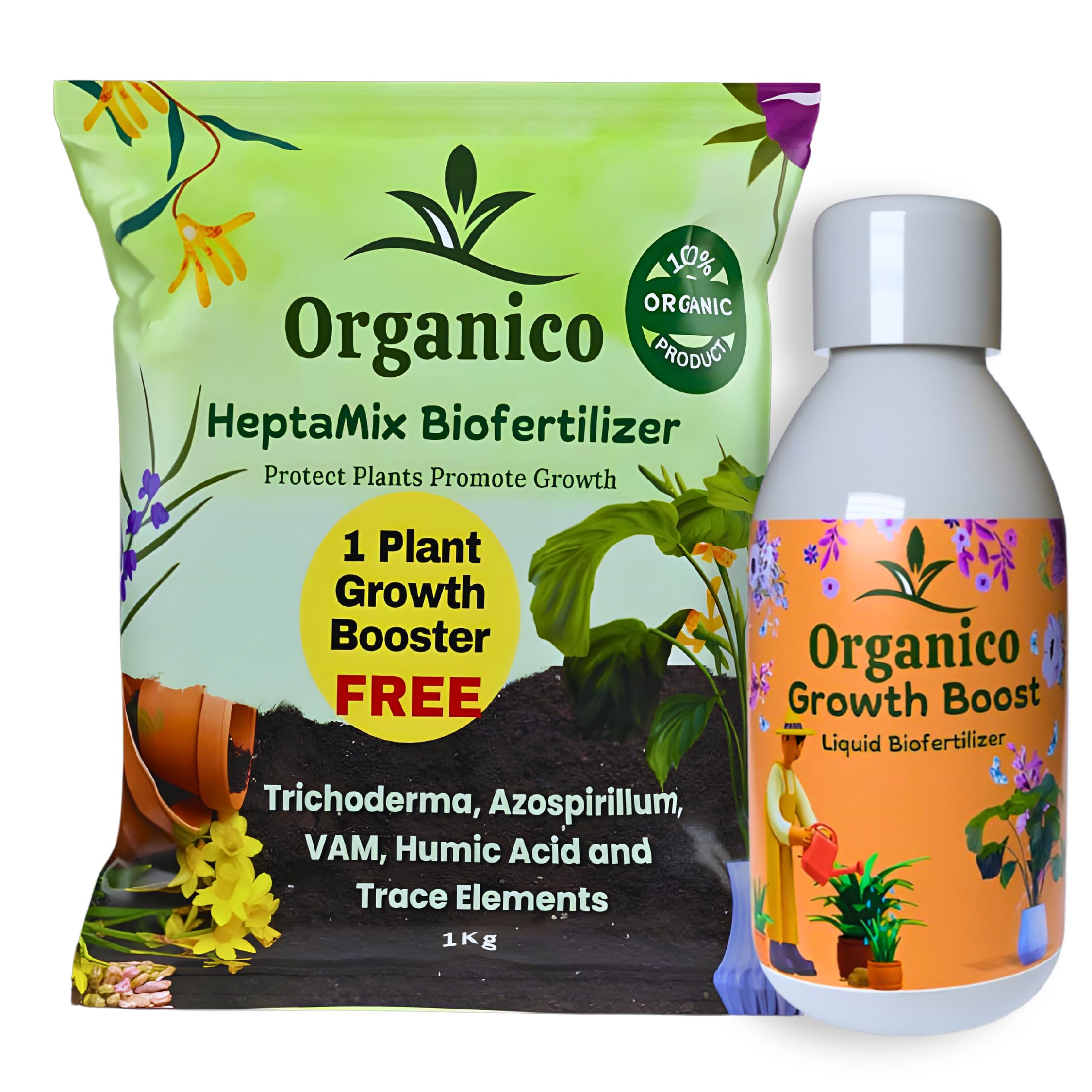 See full amazon price history chart for Organico Multipurpose Biofertilizer | Mixed With Trichoderma, VAM, Azospirillum, Humic Acid and Trace Elements | Free 1 Plant Growth Booster Liquid For Home Garden - 1Kg Organico Multipurpose Biofertilizer | Mixed With Trichoderma, VAM, Azospirillum, Humic Acid and Trace Elements | Free 1 Plant Growth Booster Liquid For Home Garden - 1Kg (B0DJ71MP27) Amazon Price History, Amazon Price Tracker