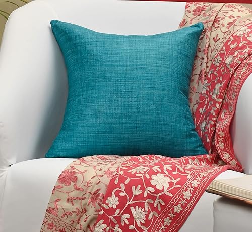 SCARLETT LINENS Almohadas decorativas para sofá cama, almohadas decorativas de sala de estar, almohadas rústicas, fundas de almohada sólidas de seda disponible en Yaxa Peru