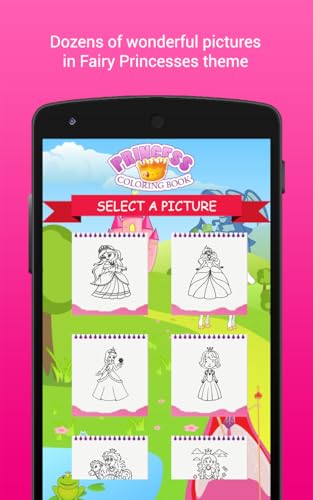 Princesa Livro de coloração para crianças, jogo de colorir para meninas, jardim de infância e de cri