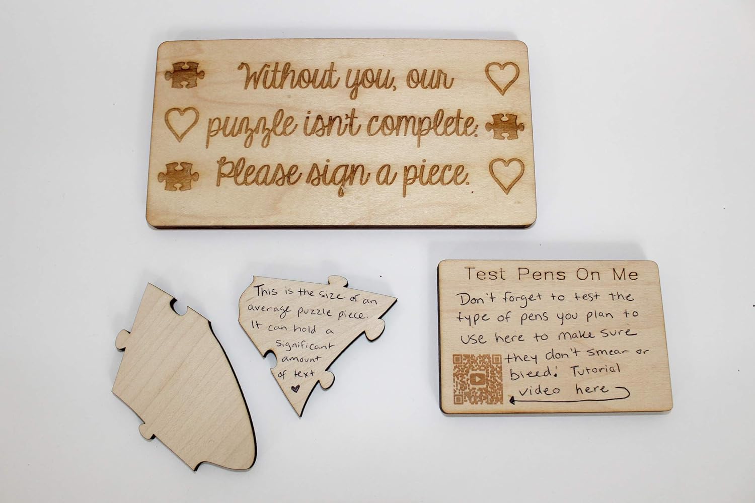 HAVOLY Personalized Wooden Tree Puzzle Wedding Guest Book Alternative | Custom Engraved Sign in Book Great For Anniversaries, Birthdays, Quinceaneras, Bar/Bat Mitsvahs, Family Reunions, & All Events