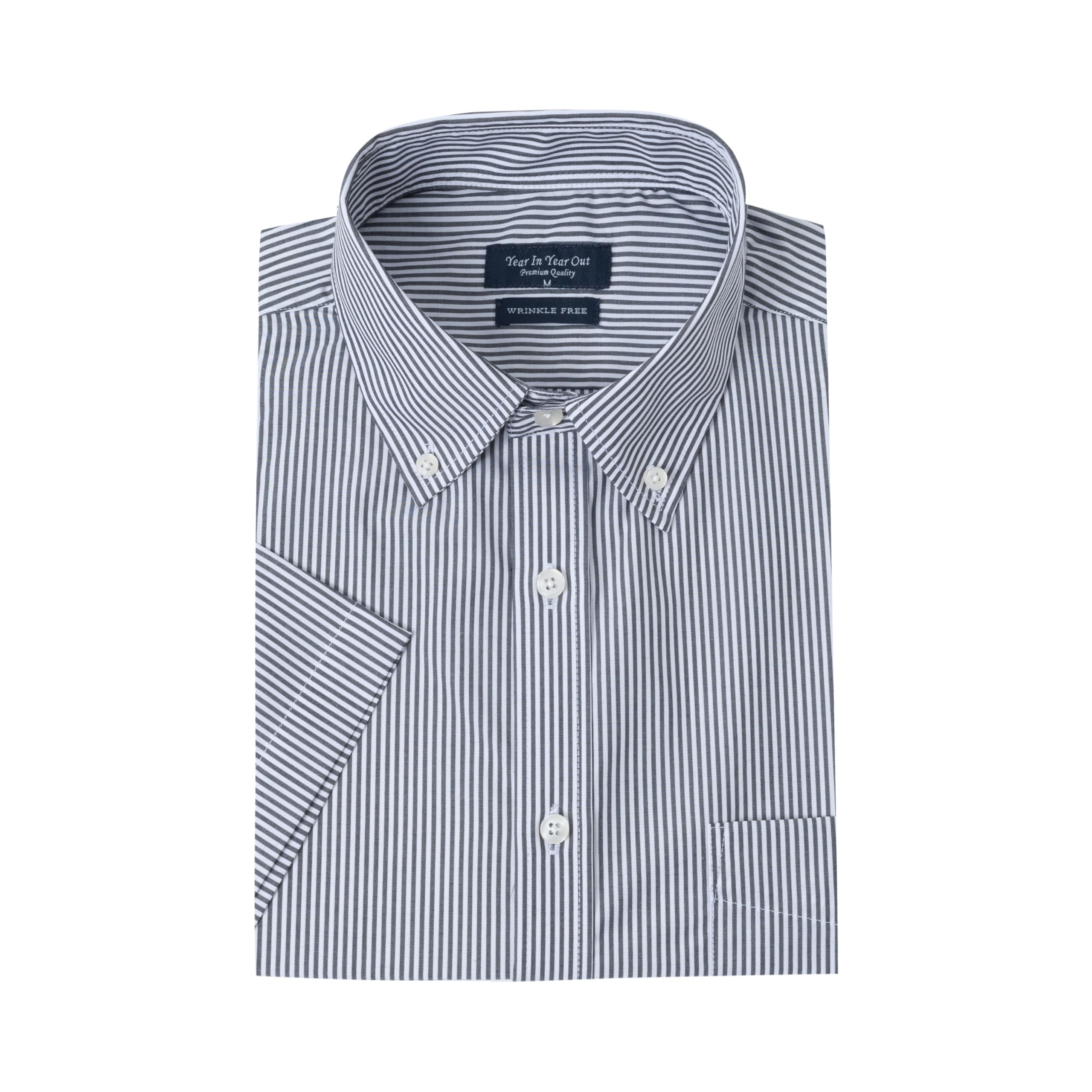 Year In Year Out Wrinkle Free Dress Shirts for Men Regular Fit Short Sleeve Button Down Shirts Business Casual Shirts