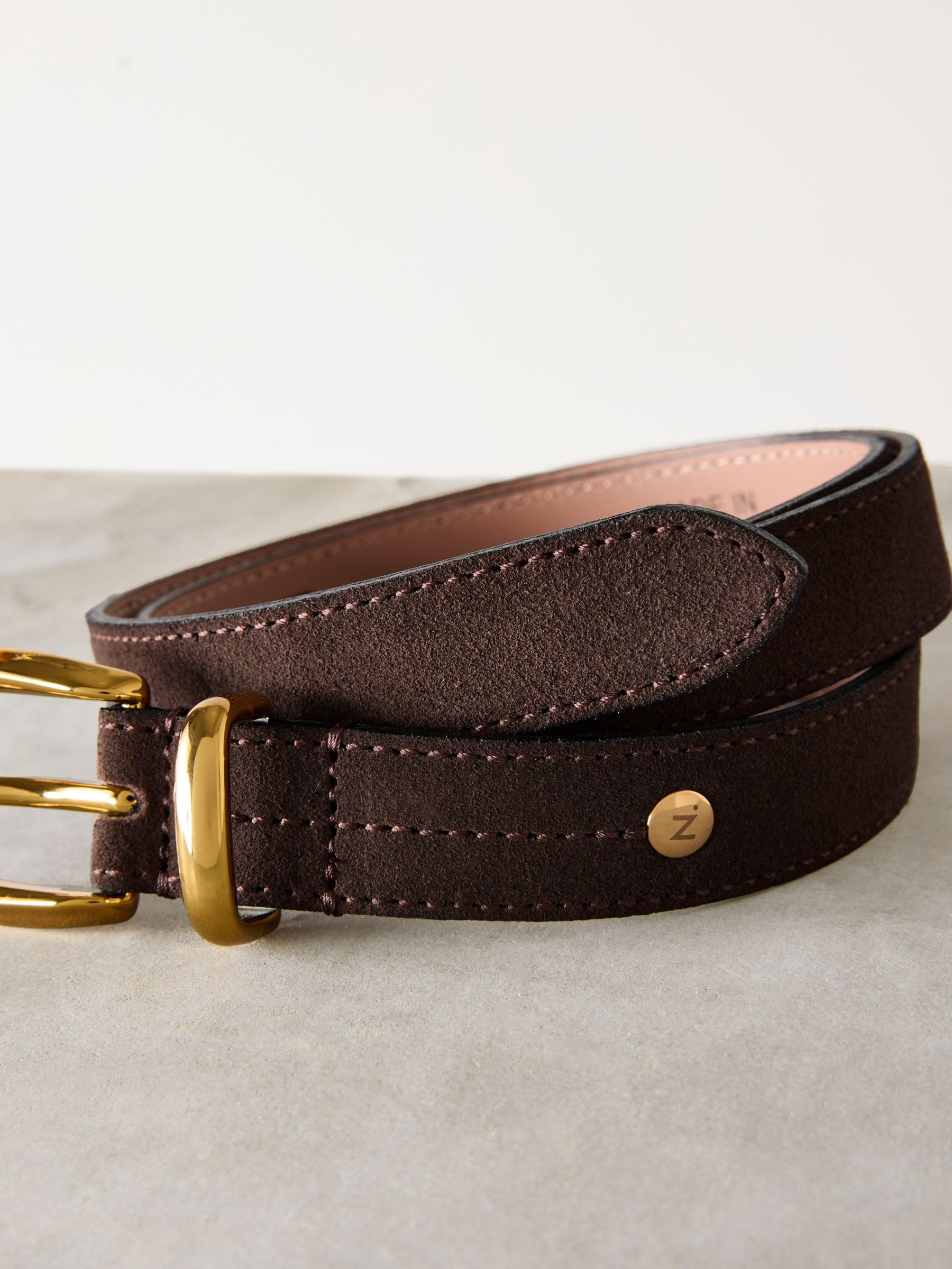 NEXT Femme Ceinture haut de gamme en cuir fabriquée en Italie | Coupe standard