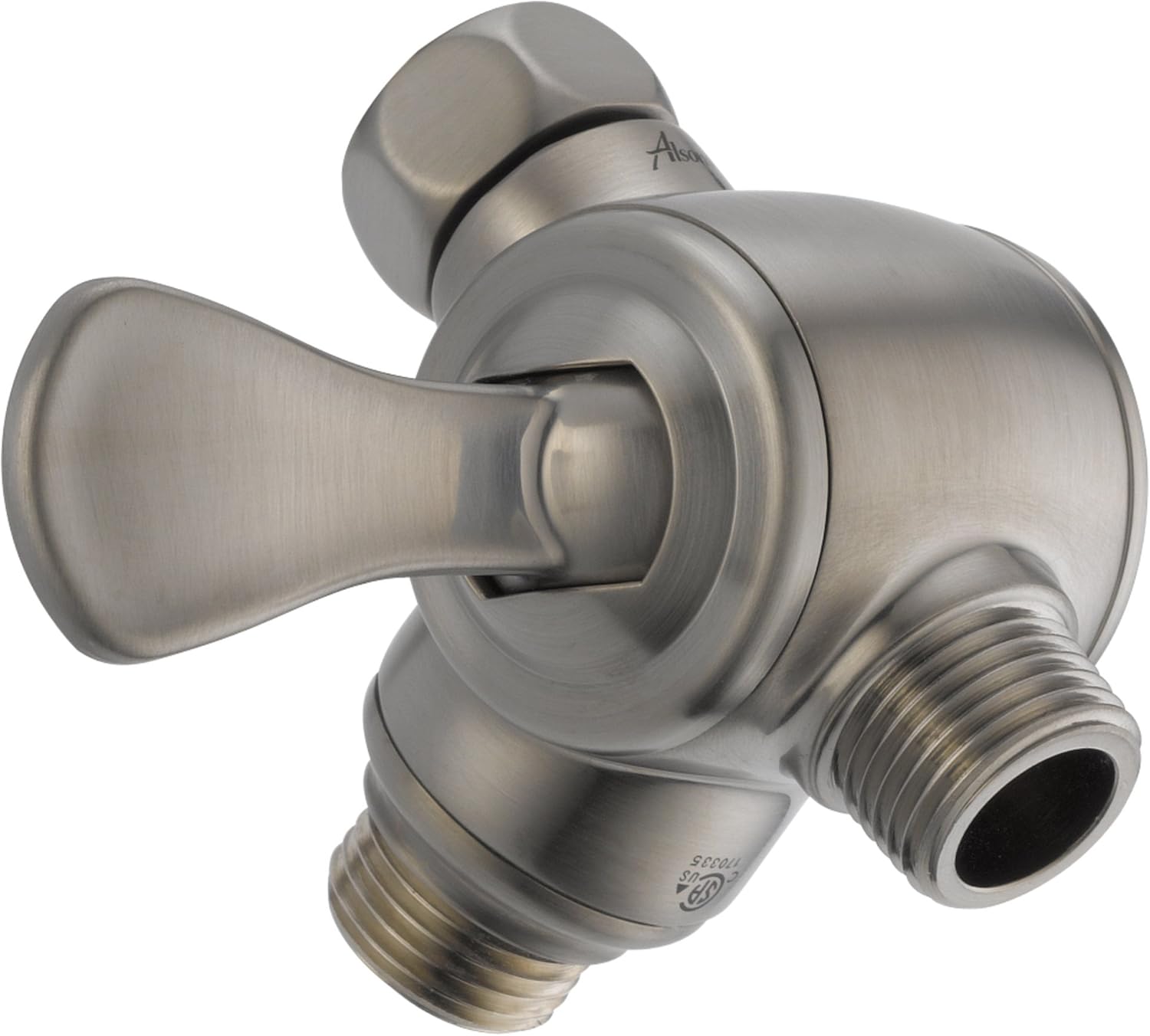 Delta Faucet U4929-SS-PK 3-Way Shower Arm Diverter for Handshower, Stainless, 3.00 x 3.00 x 3.00 inches