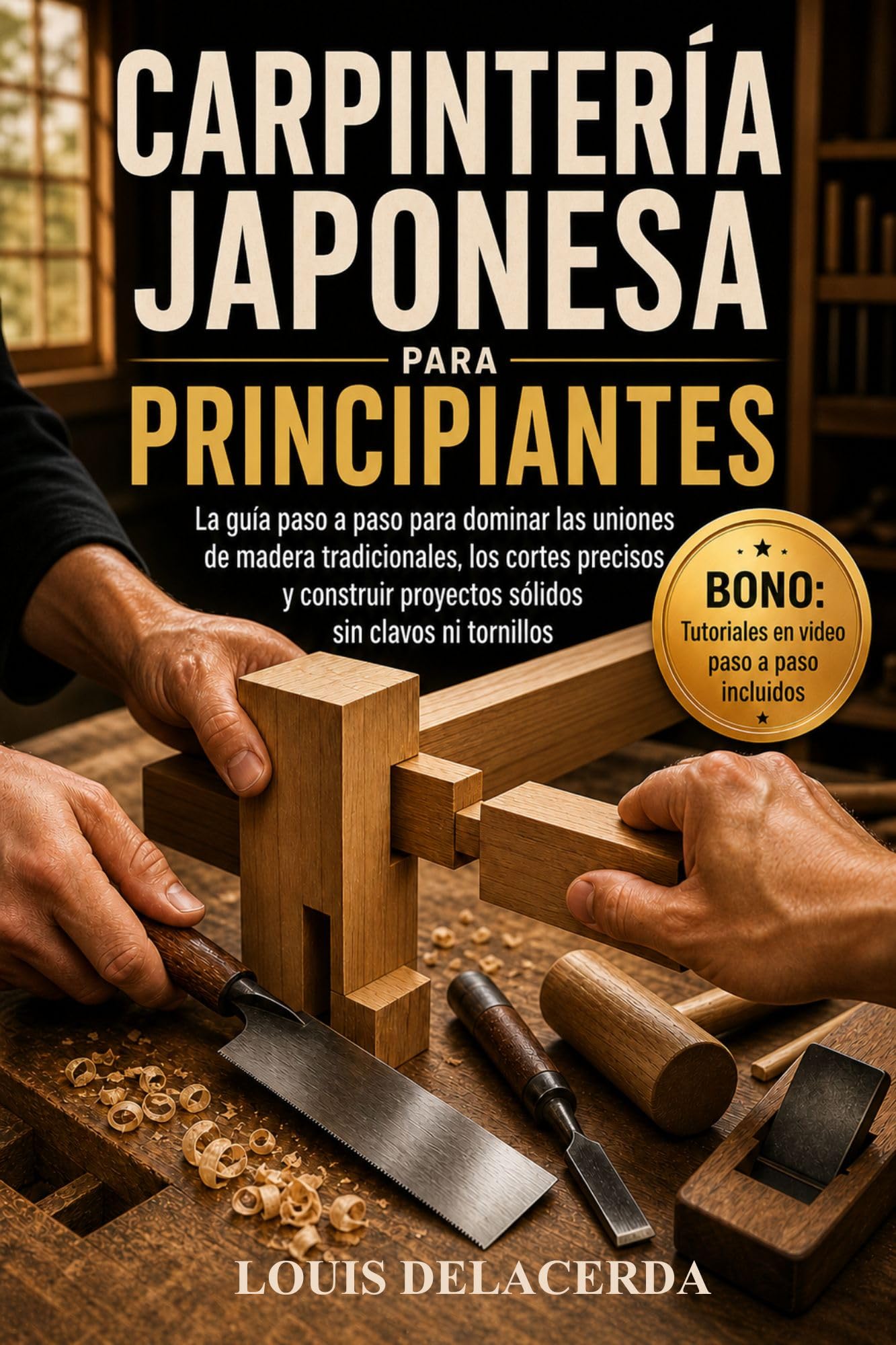 CARPINTERÍA JAPONESA PARA PRINCIPIANTES: La guía paso a paso para principiantes para dominar las uniones tradicionales de madera, construir conexiones fuertes y crear proyectos atemporales sin lavos