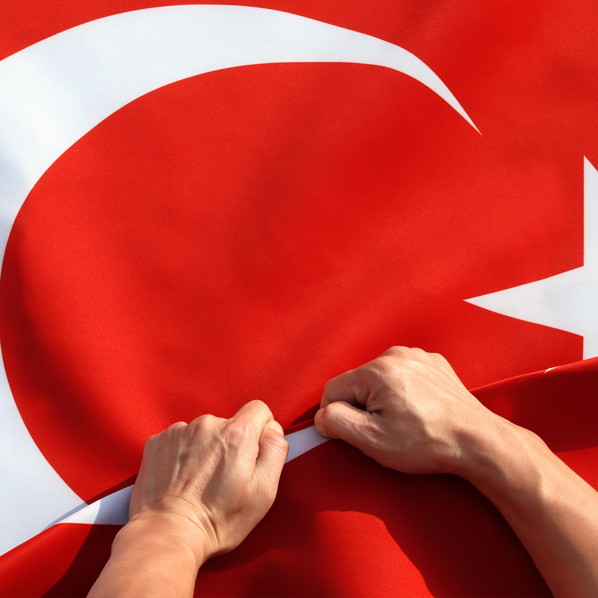 Anley Rip-Proof Double Sided 3-Ply Turkey Flag 3x5 Foot - Vivid Color, Canvas Header and Wrinkle Resistant - The Strongest, Longest Lasting Turkish National Flags 3 X 5 Ft