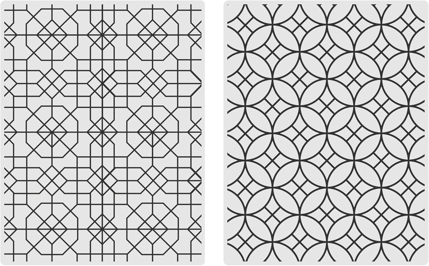 Recollections Geometric Embossing Folders Set, 12 Pack