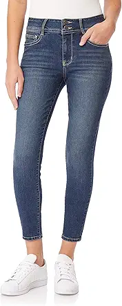 WallFlower Women's Flirty Curvy Skinny High Rise Insta Stretch Juniors Jeans (Standard and Plus)