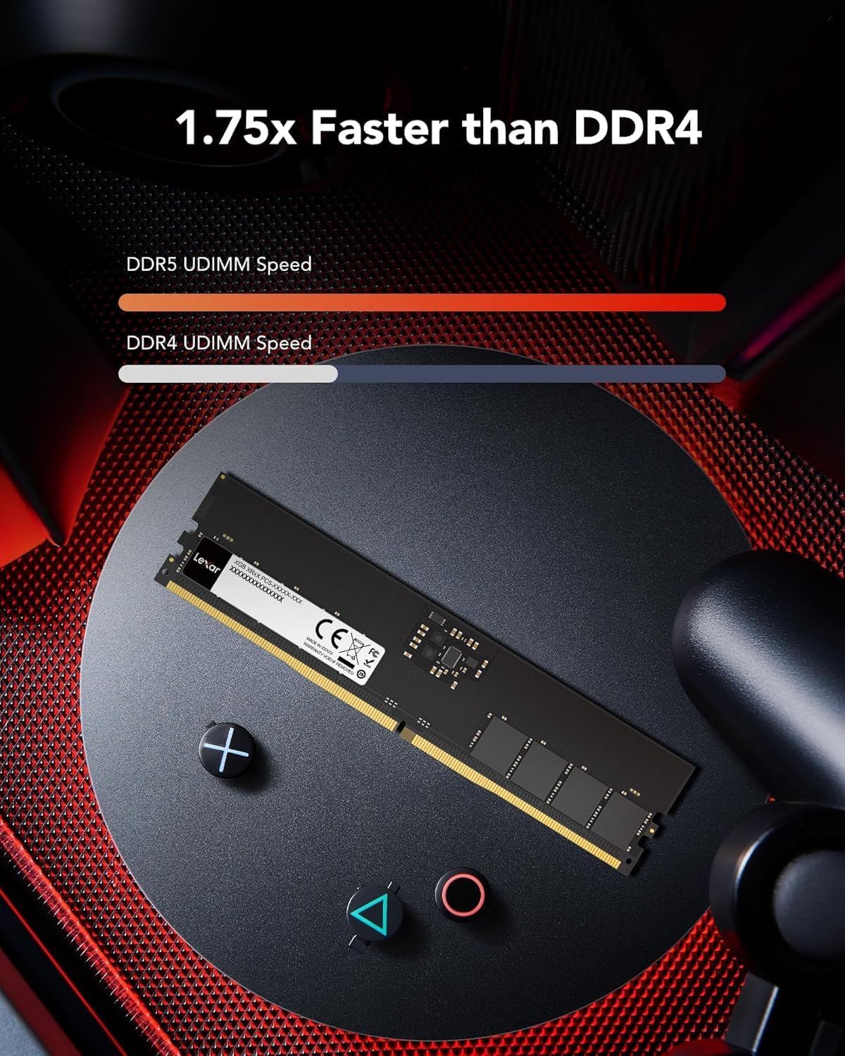 Lexar UDIMM 32GB DDR5 RAM 5600MHz 288-Pin DDR5 UDIMM Computer RAM