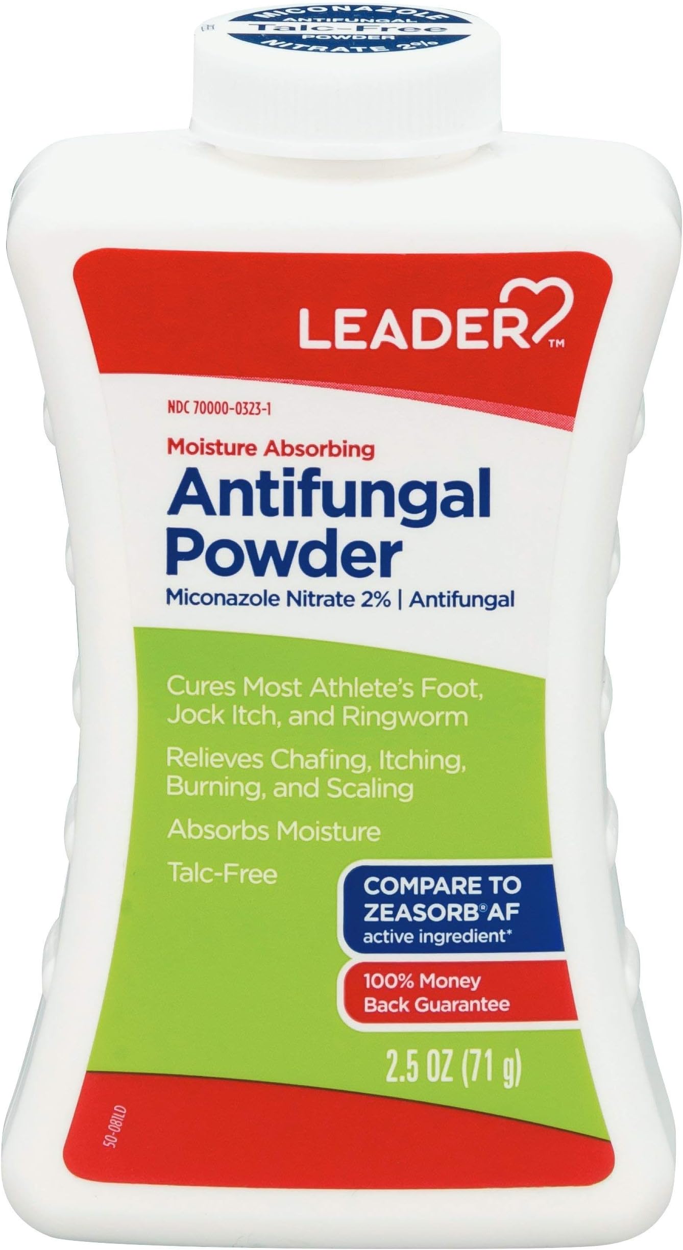 Leader Moisture Absorbing Talc-Free Powder for Skin, 2.5 oz