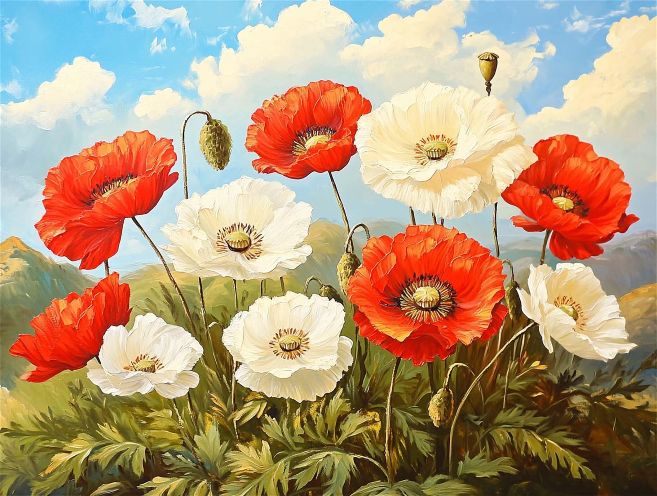 Diamond Painting Landschaft, 5D Diamond Painting Erwachsene 70x90cm qw1-695