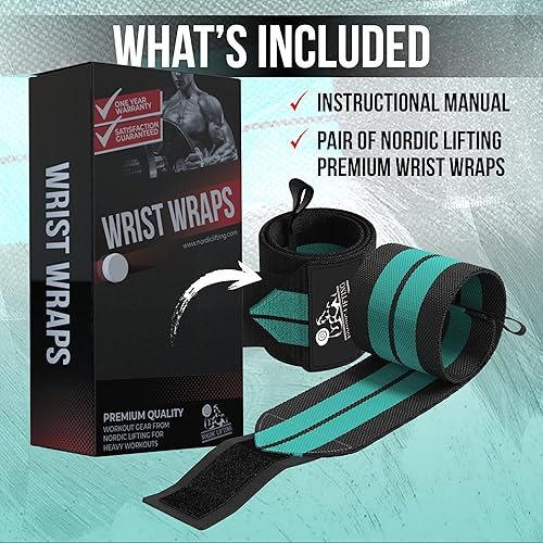 Miniatura 8 de Muñequeras (1 par2 envolturas) para levantamiento de pesas, entrenamiento cruzado, levantamiento de pesas, levantamiento de pesas, culturismo, para