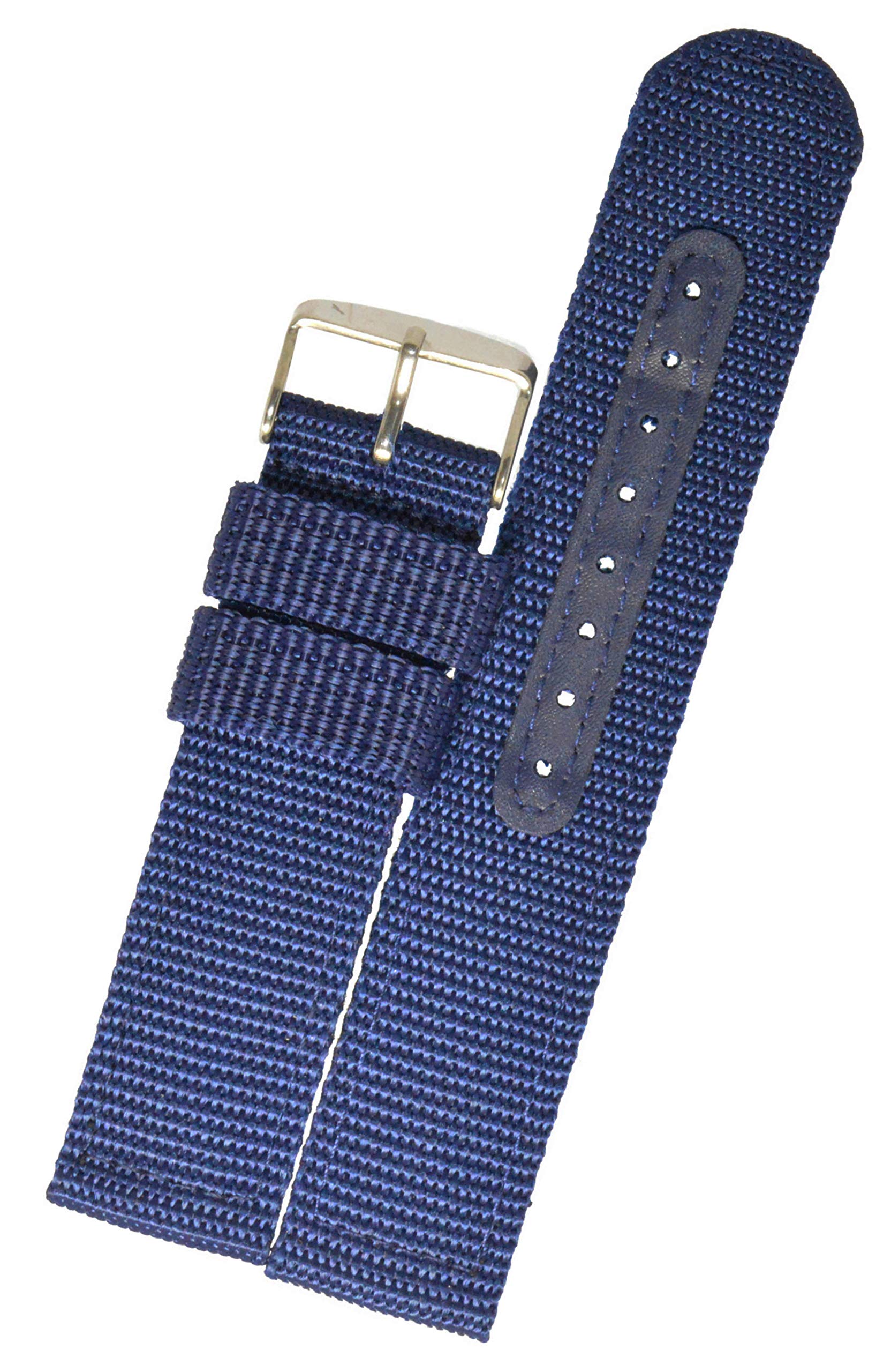 SURU® 24mm NATO Style 2-Piece Nylon Watch Strap / Band for Men Women (Colour - Blue / Size -24mm)U3 (B095Z2FKXM) Amazon Price History, Amazon Price Tracker