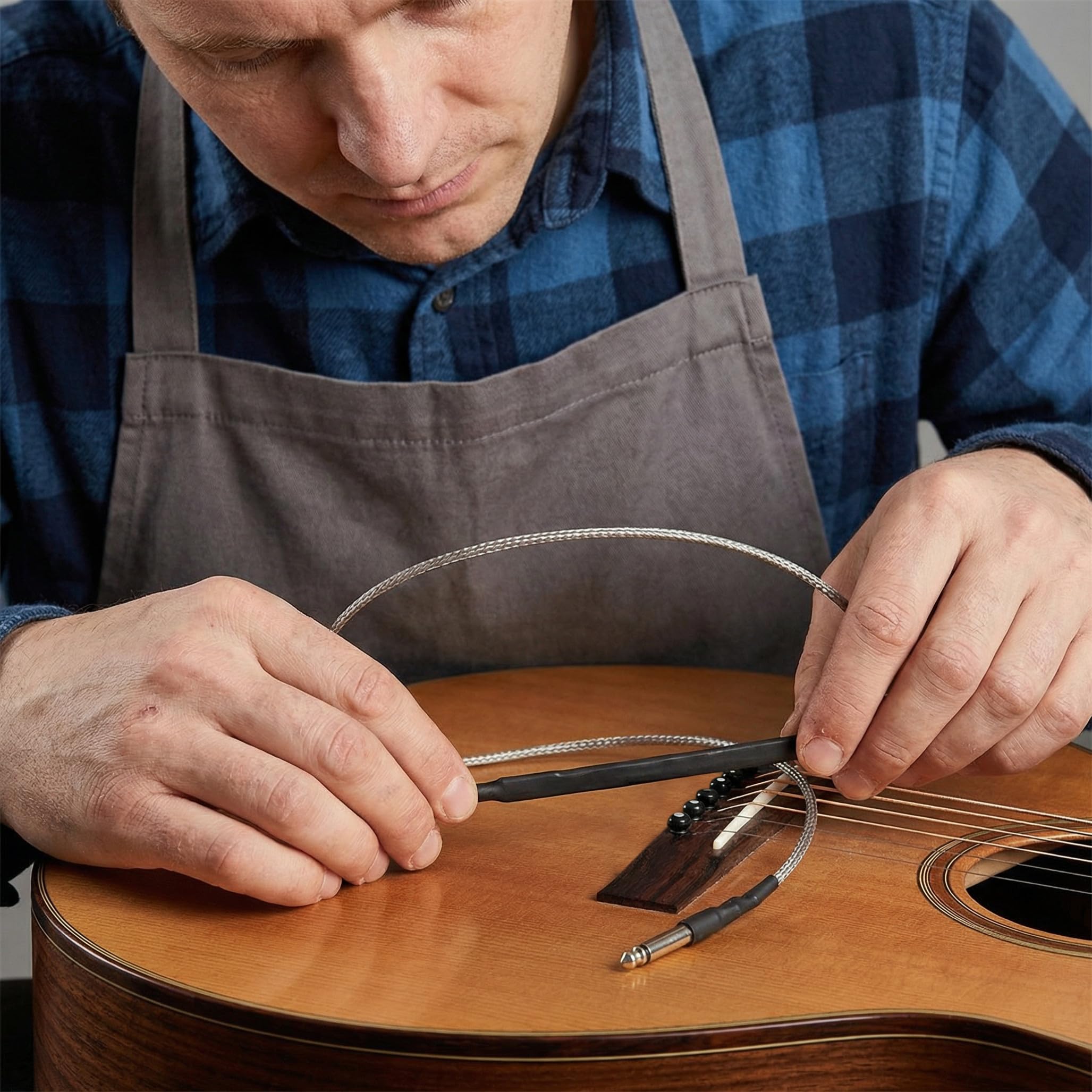 1 Szt Ludowy Pick-up Gitary Akustycznej Gitara Akcesoria Do Gitary Akustycznej Części Instrumentów Muzycznych Części Gitarowe Odbiór Pod Siodłem Do Ballada Metal Twardy Pręt