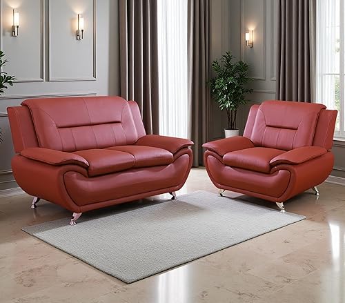 Miniatura 63 de Sofás de cuero para sala de estar, juego de sofás para sala de estar, sofá para dormitorio, apartamento, juegos de muebles para sala de estar (cuero