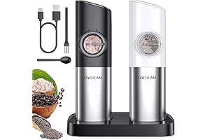 Rechargeable Salt and Pepper Grinder Set