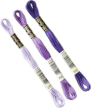 DMC Pack of 3 Assorted DMC Skeins Purple 211-208-333 Molido Embroidery Thread 117MC 100% Cotton Fits All Techniques and Media Ideal for Cross Stitch