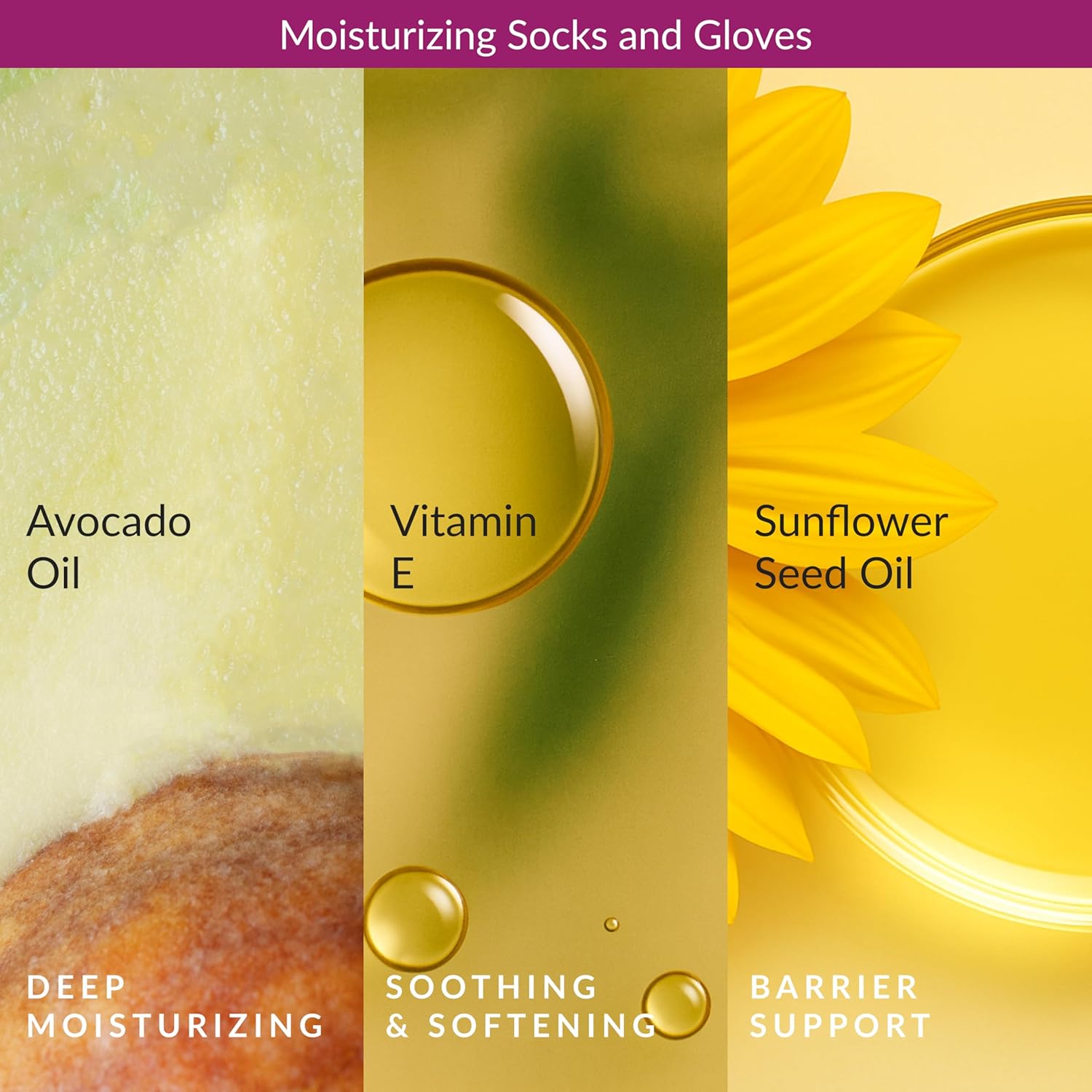 Epielle Moisturizing Hand & Foot Masks, Soften Dry, Rough Skin with Sunflower Seed Oil & Vitamin E, Self Care Gifts for Women, Spa Kit, Stocking Stuffers, 6 Moisturizing Gloves & 6 Moisturizing Socks - Image 5