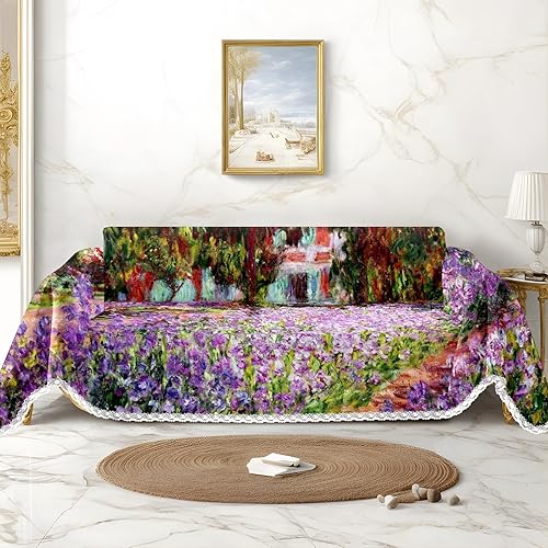 Vista 56 de Funda de sofá con estampado floral, fundas de sofá resistentes a las manchas, protector universal de muebles