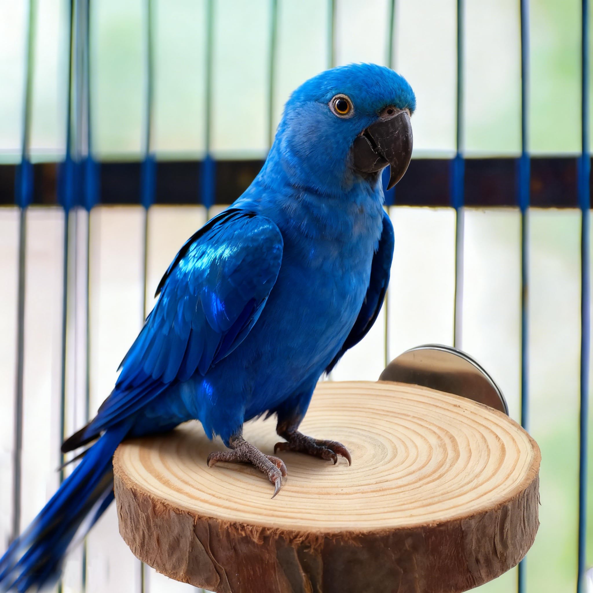Wood Bird Perch Stand for Cage, Natural Round Wooden Parrot Platform Bird Perch Bird Toy for Canary Parakeet Cockatiel Parrot Budgie Sparrow (2 Pcs, 3.3inch & 2.7inch) - image 7