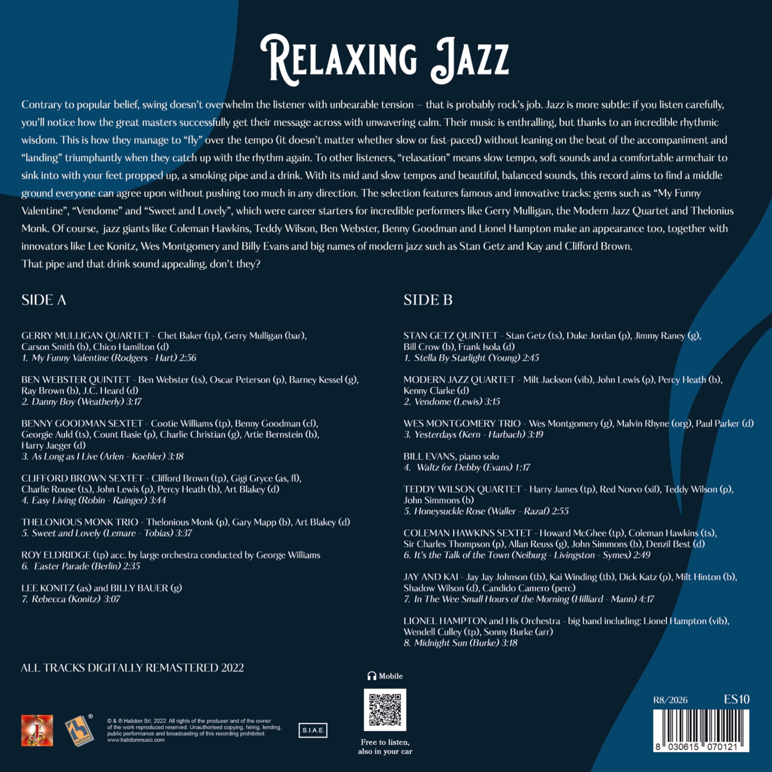 Relaxing Jazz – Benny Goodman, Thelonoius Monk, Lionell Hampton, Ben Webster