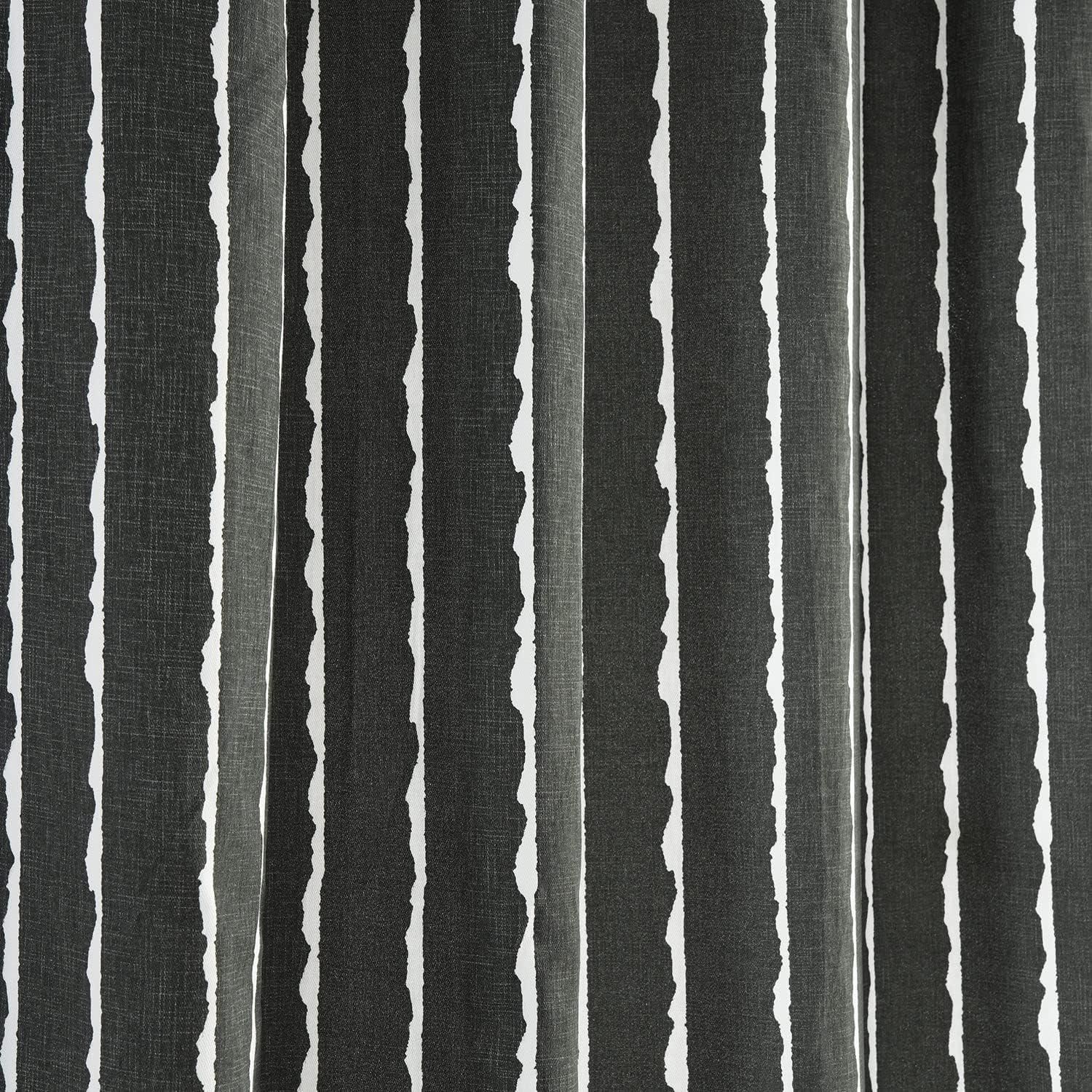 HPD Half Price Drapes Abstract Striped Printed Curtains 108 Inches Long Luxury Cotton Curtains (1 Panel) Room Darkening Window Curtains for Bedroom & Living Room, 50W x 108L, Black & White Striped