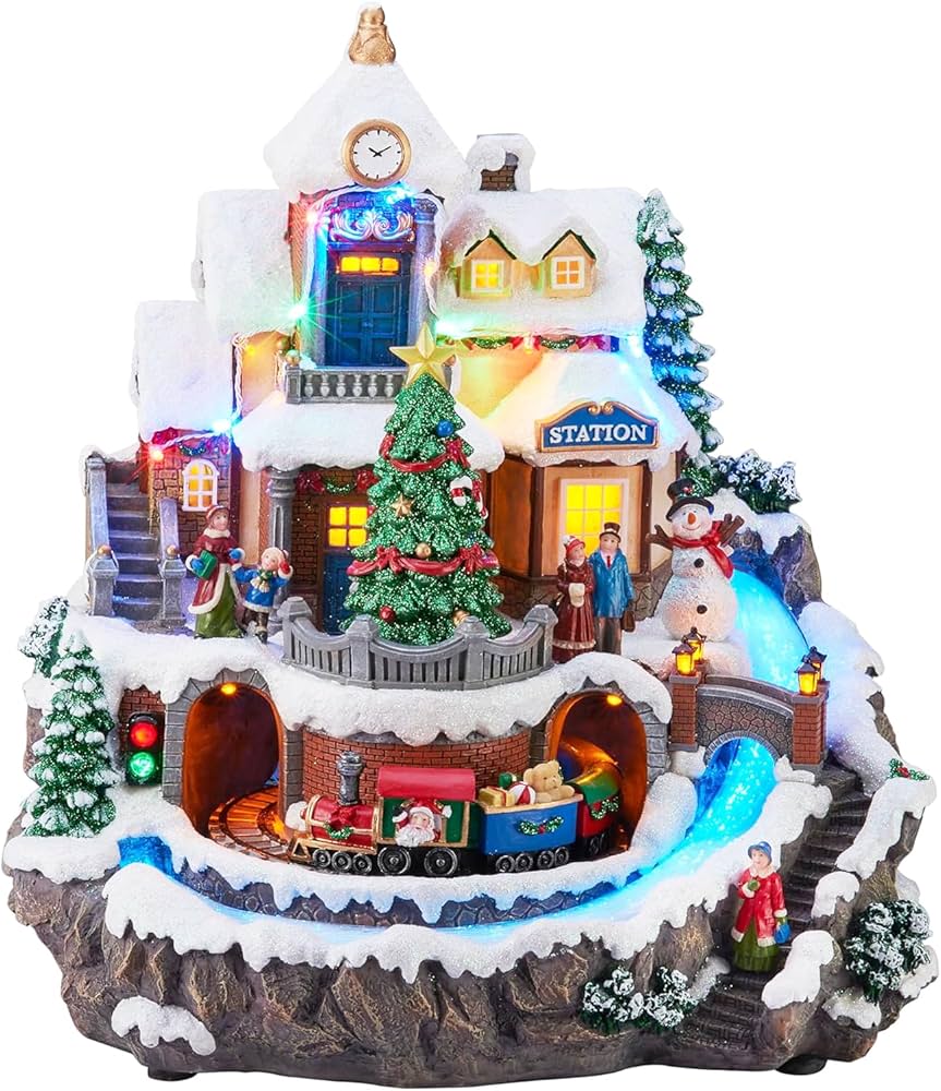 Amazon.com: MOMENTS IN TIME Animated Christmas Village with Train Amazon.com: MOMENTS IN TIME Animated Christmas Village with Train