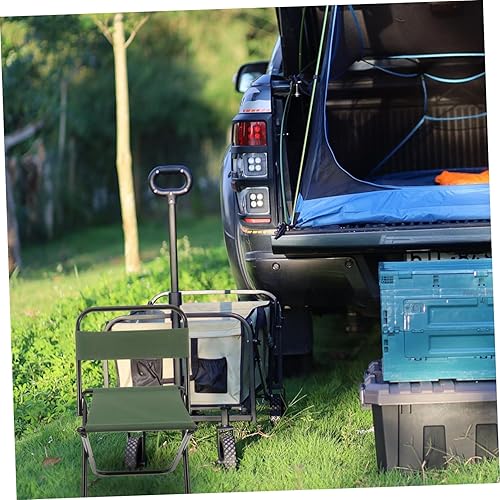 Miniatura 7 de Cómoda silla de campamento plegable ligero taburete de pesca portátil para playa barbacoa uso al aire libre marco calidad artesanía diseño compacto