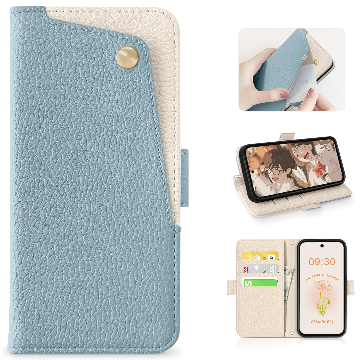 Amazon.co.jp: CASSYOOK 適合 google pixel 10a ケース 手帳型 表面