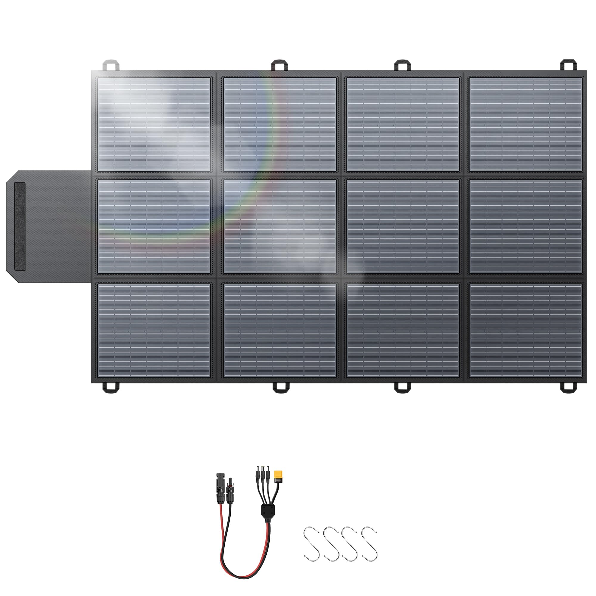 Faltbares Solarpanel 500W Solar-Ladegerät IP67 Wasserdicht und Staubdicht Hohe Ausgangskonversionseffizienz 22.5% Tragbares Ladegerät Solarstrom Solarpanel Camping Outdoor Notstromversorgung