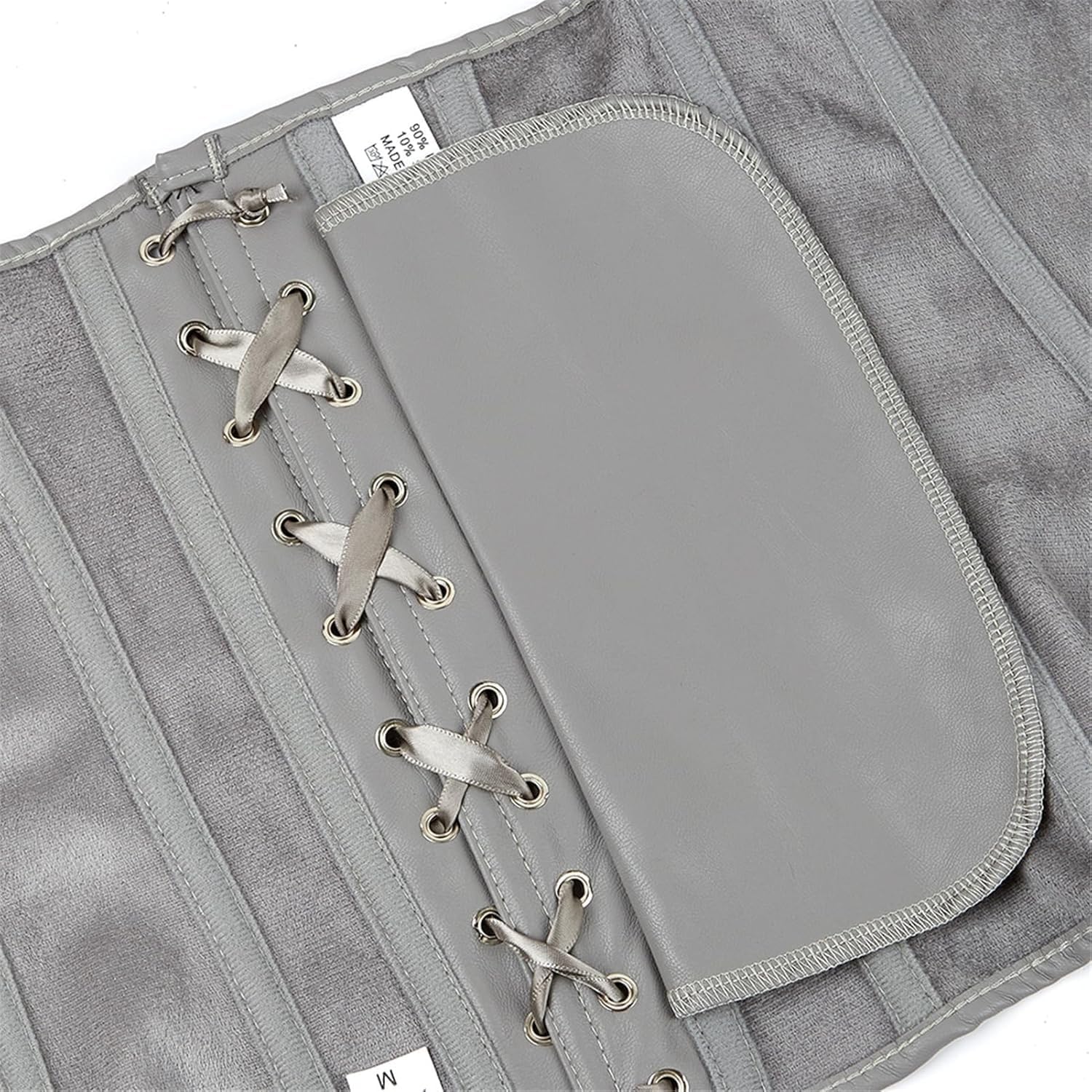 Women's Vintage Gothic Faux Leather Corset Steampunk Rock Basque Corsets - Image 4