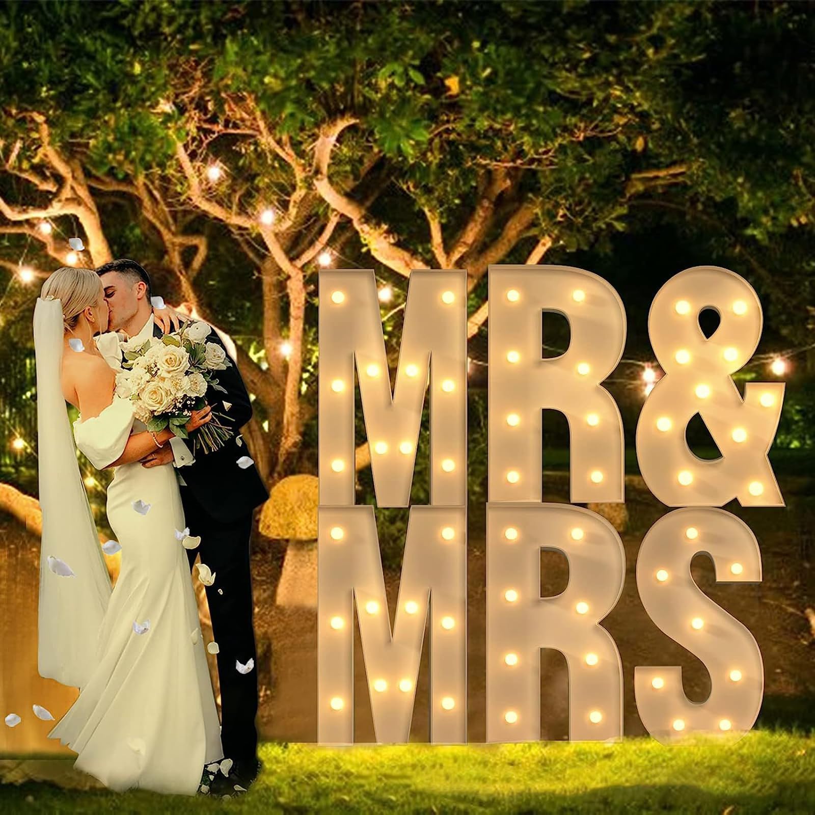 Letras con luces LED para marquesina, 26 letras del alfabeto iluminadas con pilas, letrero de letras del alfabeto para el hogar, fiesta de cumpleaños, boda, regalos de Navidad, letra K