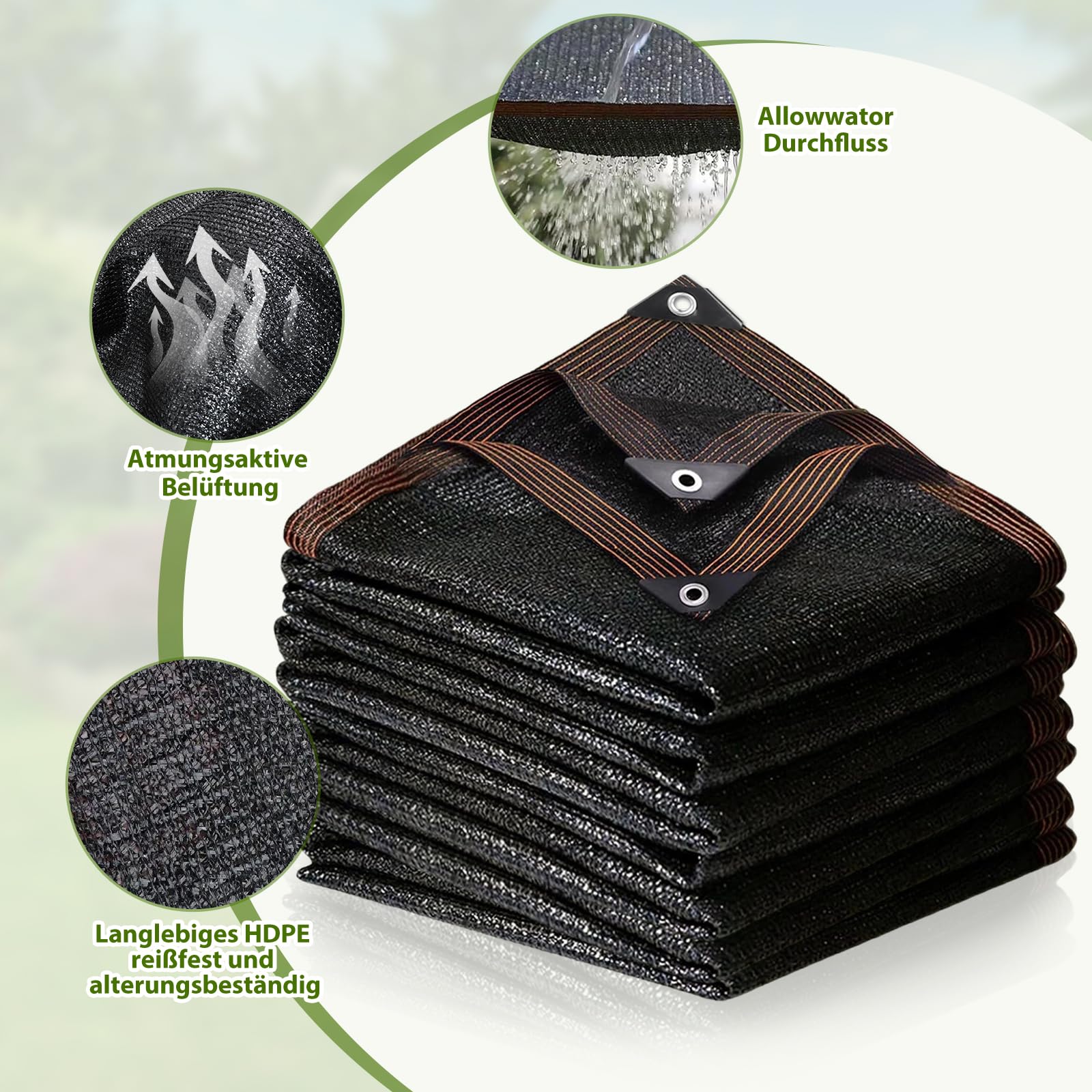 Voile d'ombrage - 4 x 7 m - Avec œillets - 70 à 90 % d'ombrage - Résistant aux UV - Filet d'ombrage pour protection des plantes, serre, grange, chenil, cour, toit, balcon et terrasse