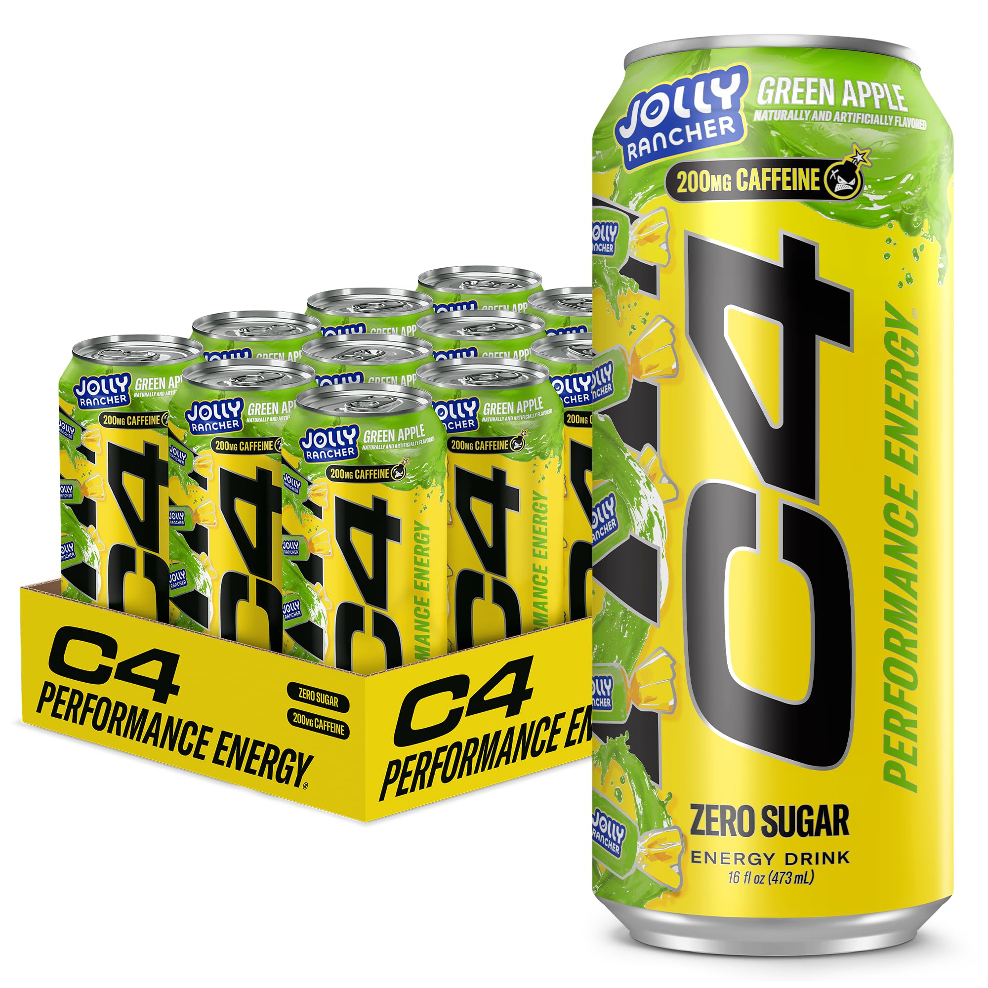 Amazon.com : C4 Performance Energy Drink, Jolly Rancher Green