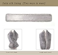 Vista 22 de Dikoaina Bufanda de piel sintética de invierno para mujer Blanco