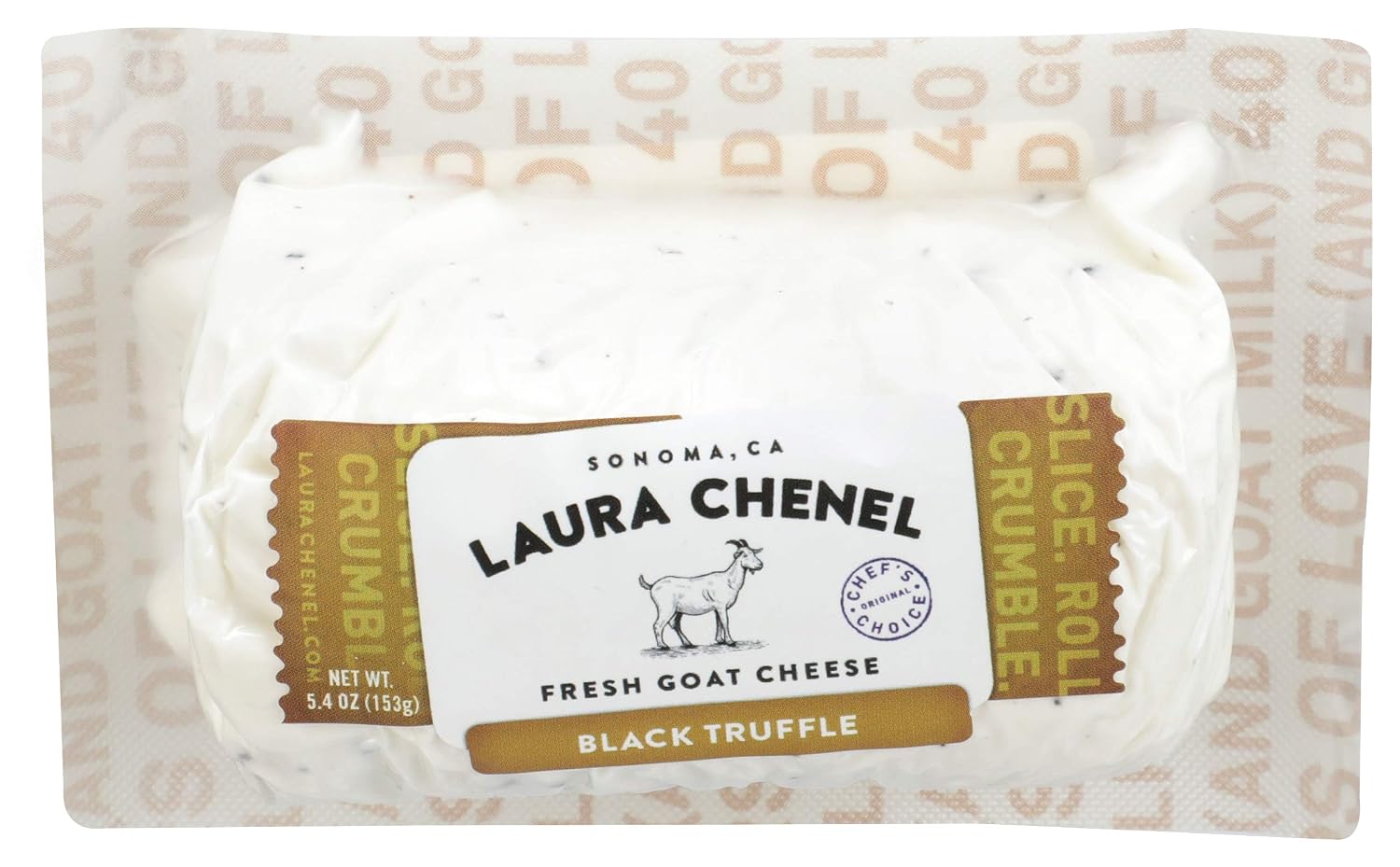 Laura Chenel chevre fresh black truffle log, 5.4 oz