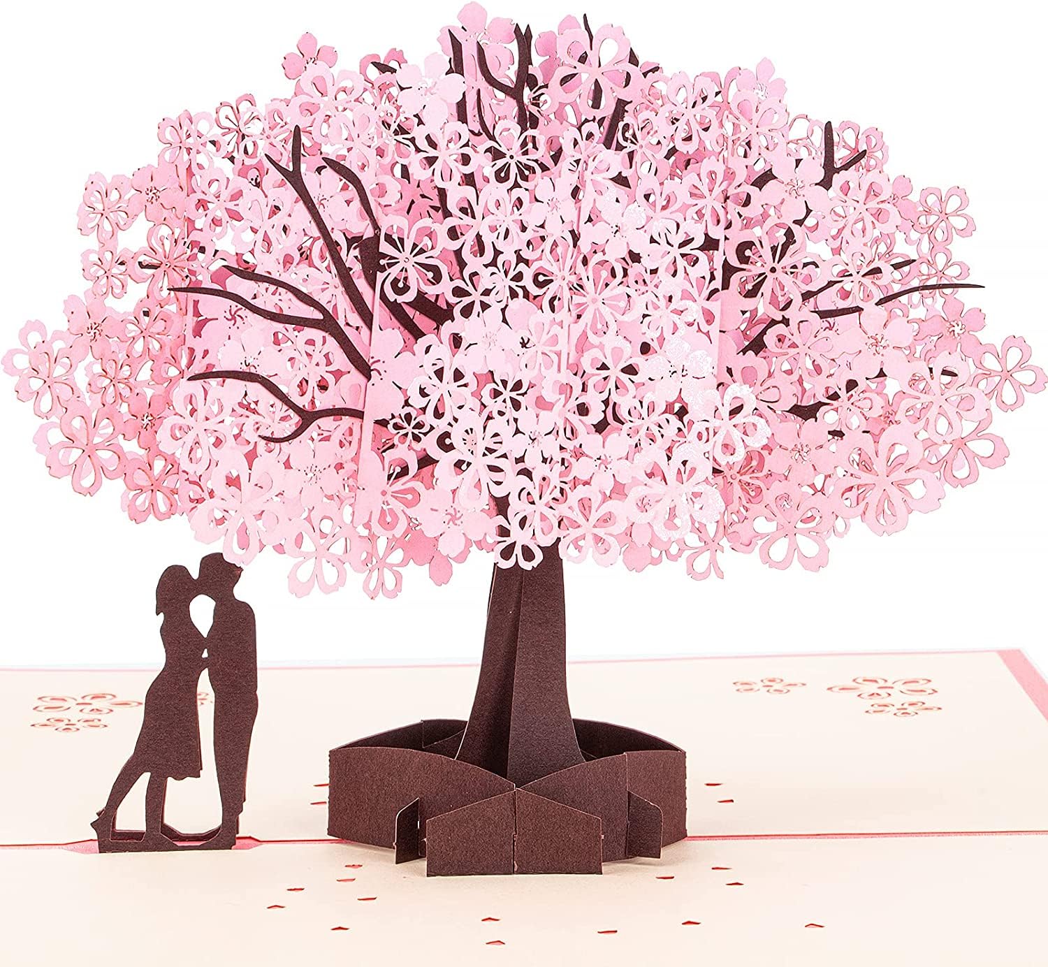 Beynant Cherry Blossoms Pop Up Card,Anniversary Card,Valentines Cards,Wedding Card,Thinking Of You,Thank You Cards,Birthday Card,Flower Card,3D Greeting Cards for Husband Wife Girlfriend