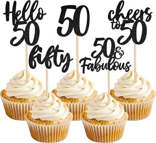 Vista 176 de 30 piezas de decoración negra para cupcakes de cumpleaños número 15 con purpurina de quince Hello 15 para cupcakes Mis membrillo a 15 años