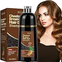 500ML Black Hair Dye Shampoo 3 in 1, Shampoo Colorante Nero per Donna Uomo
