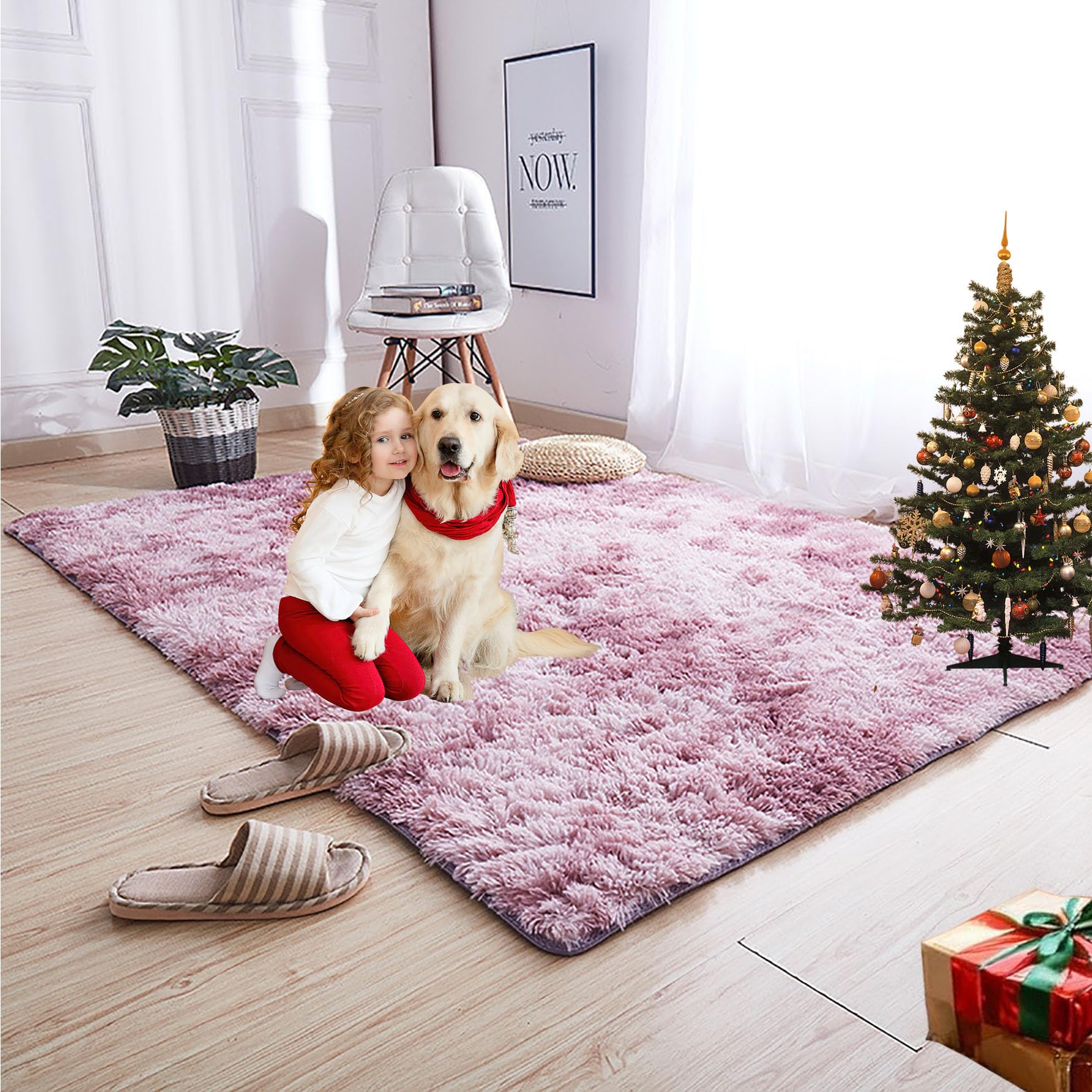 Tapis de salon anti-glisse rose 70x330 pour sécuriser un sol froid et dur