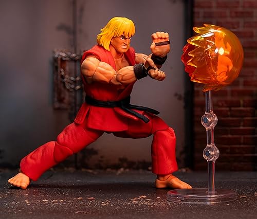 Miniatura 7 de Street Fighter II - Figura de acción de Ken de 6 pulgadas, juguetes para niños y adultos