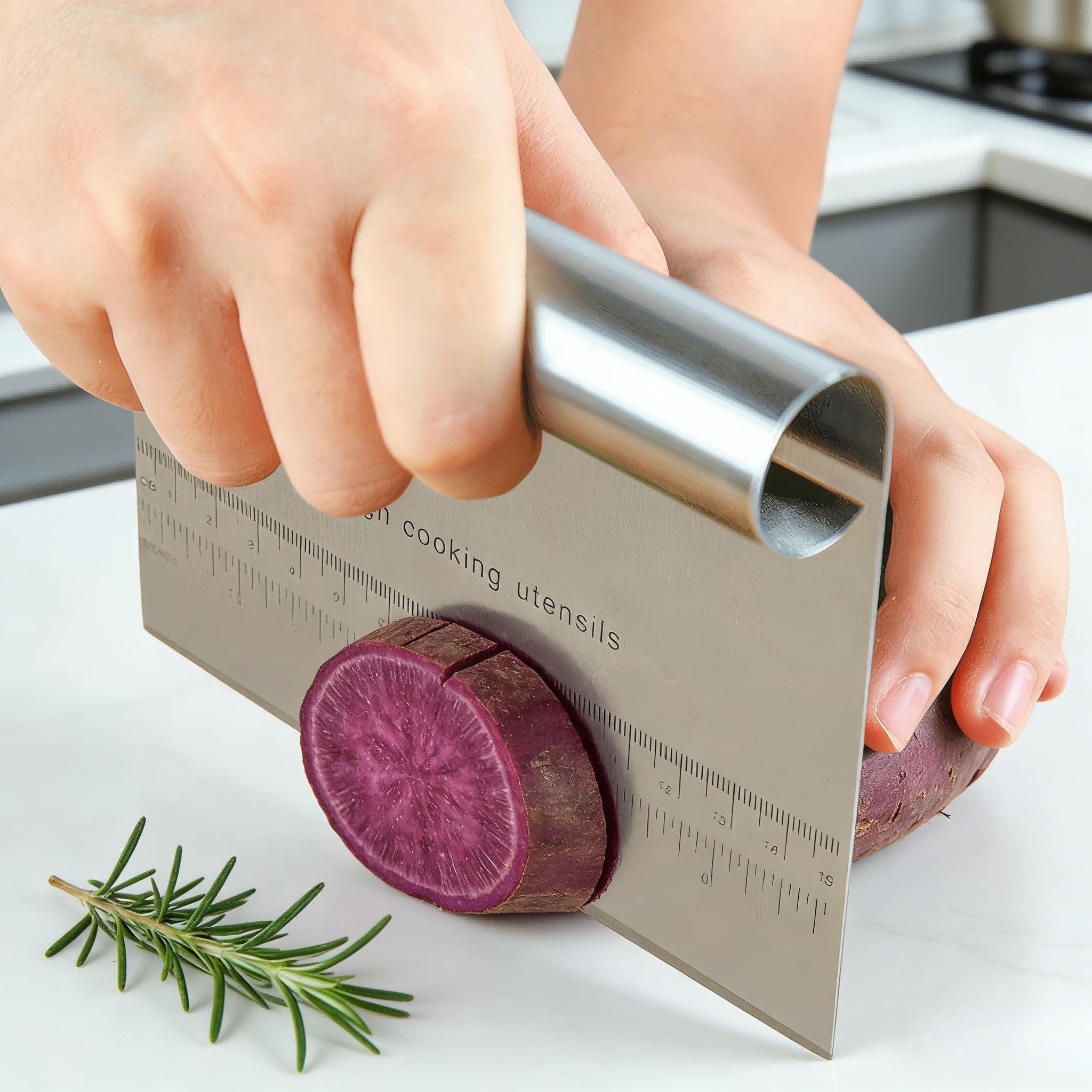 RUPOHU Dough Scraper - Pizza Cutter & Baking Tool -7