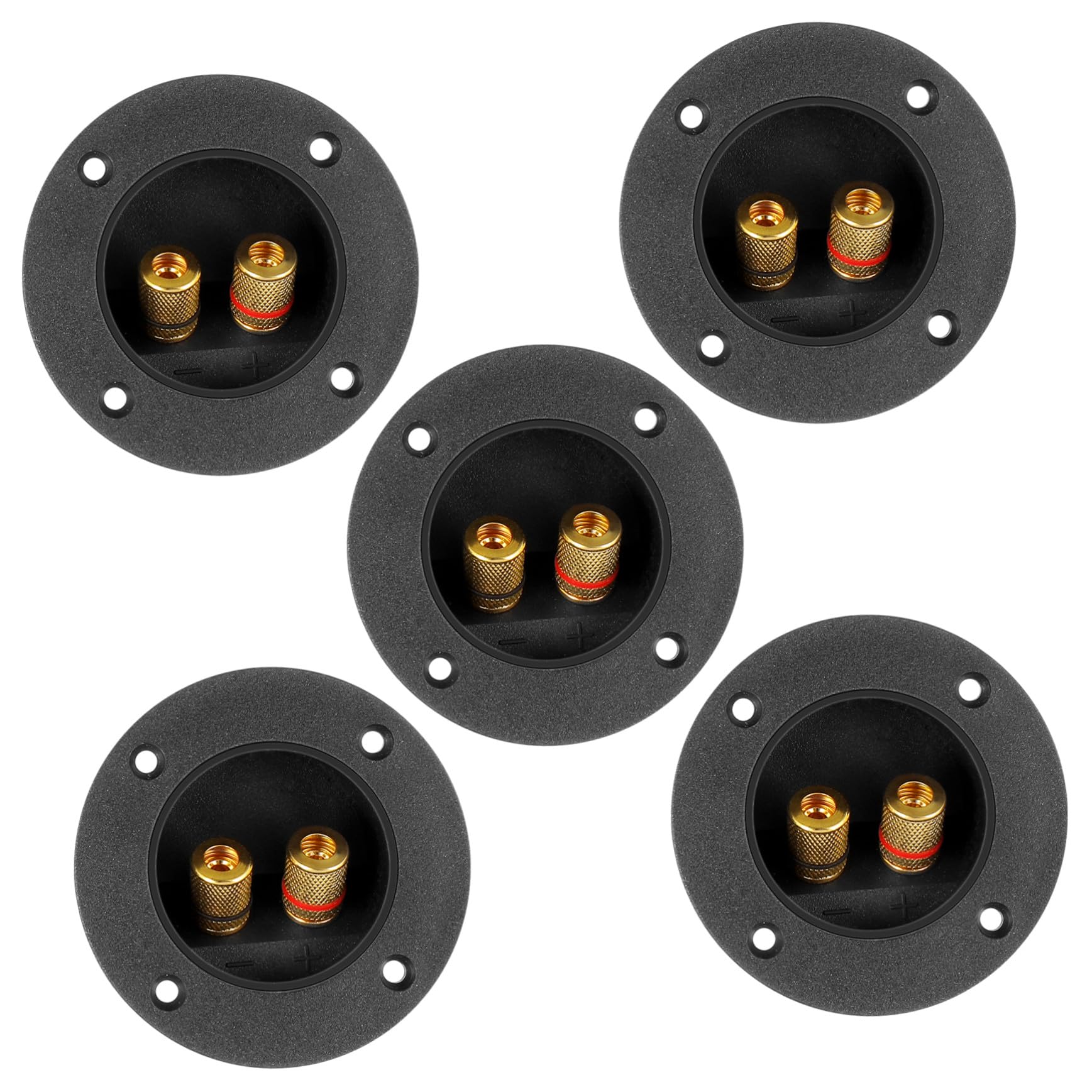 Conector de terminal para altavoz OSALADI de 5 vías en caja redonda 8