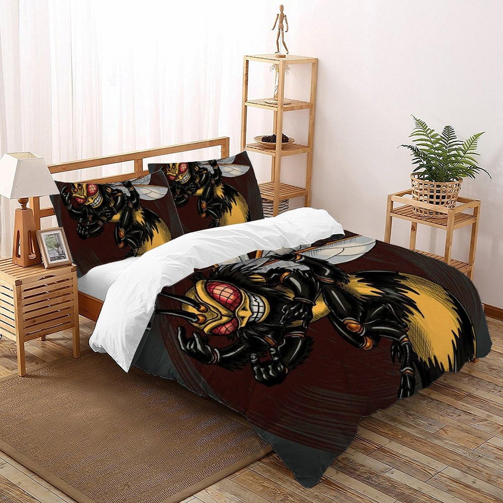 Housse de couette 220x240cm animaux volants pour chambre de fille