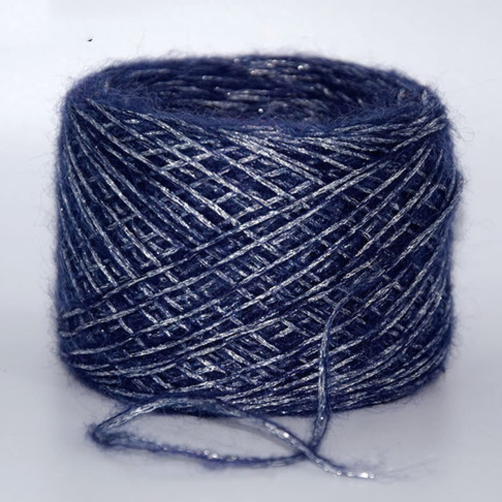 Przędza z moheru metalizowanego 50g gruba merceryzowana do dziergania akrylowa szenilowa Burly Spun szydełkowa(Black Flower Color)
