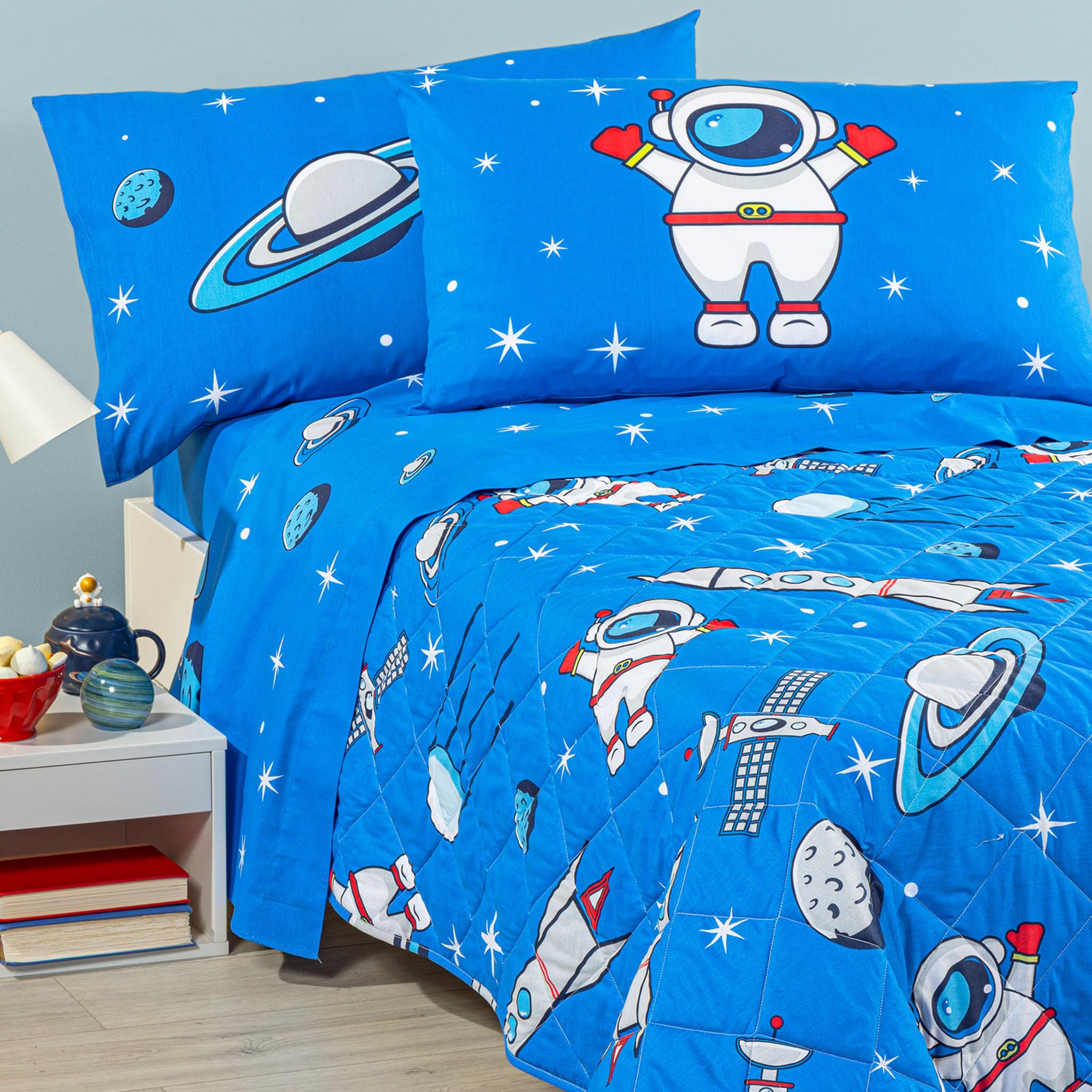 Caleffi Copriletto Trapuntato cotone per letto singolo Art. Spazio 165x265 cm - Trapuntino mezze stagioni