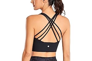Criss Cross Wirefree Women's Longline Bra with Built-In Pads - Perfect Support...