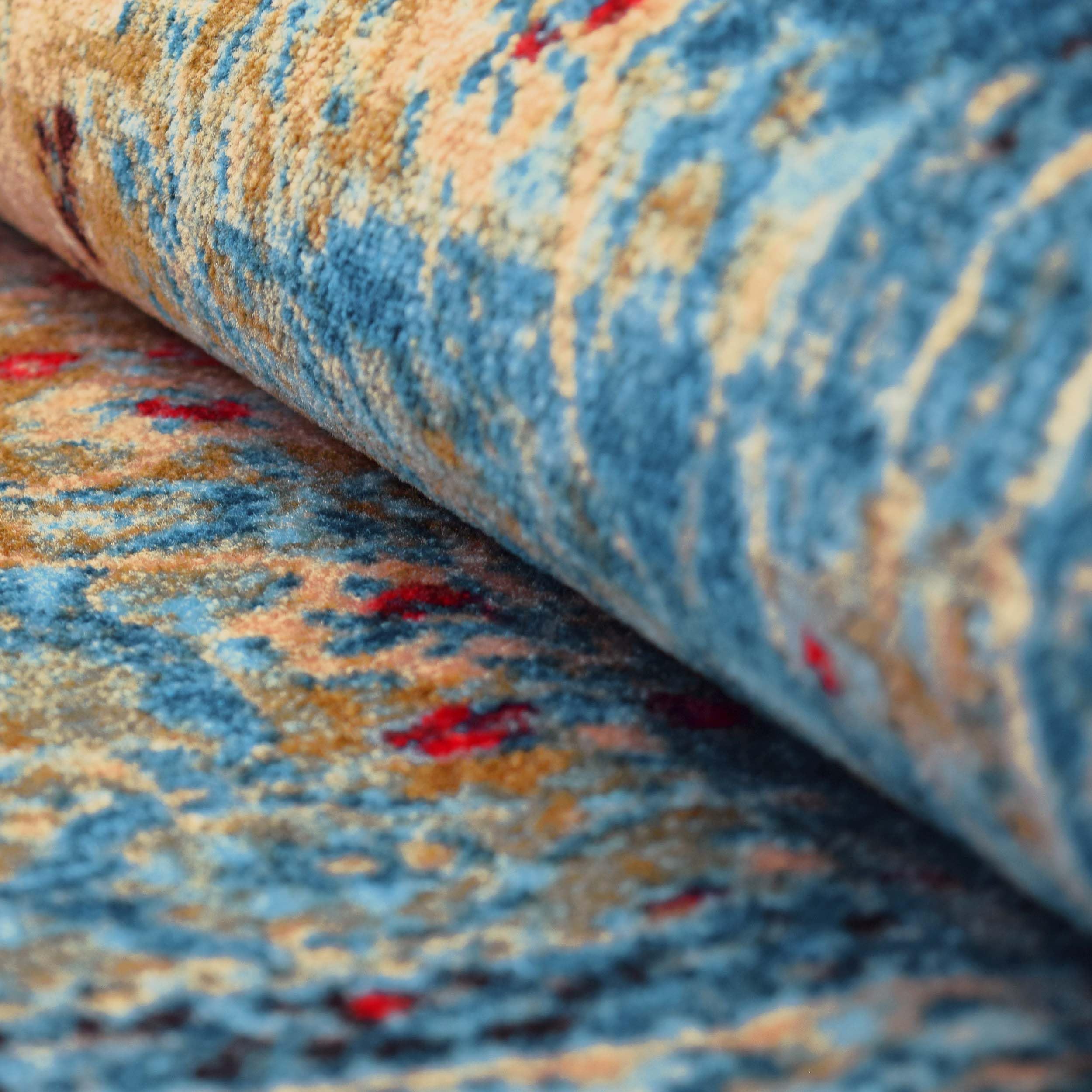 Superior Indoor Non-Slip Area Rug, Modern Overdyed Machine Washable ...