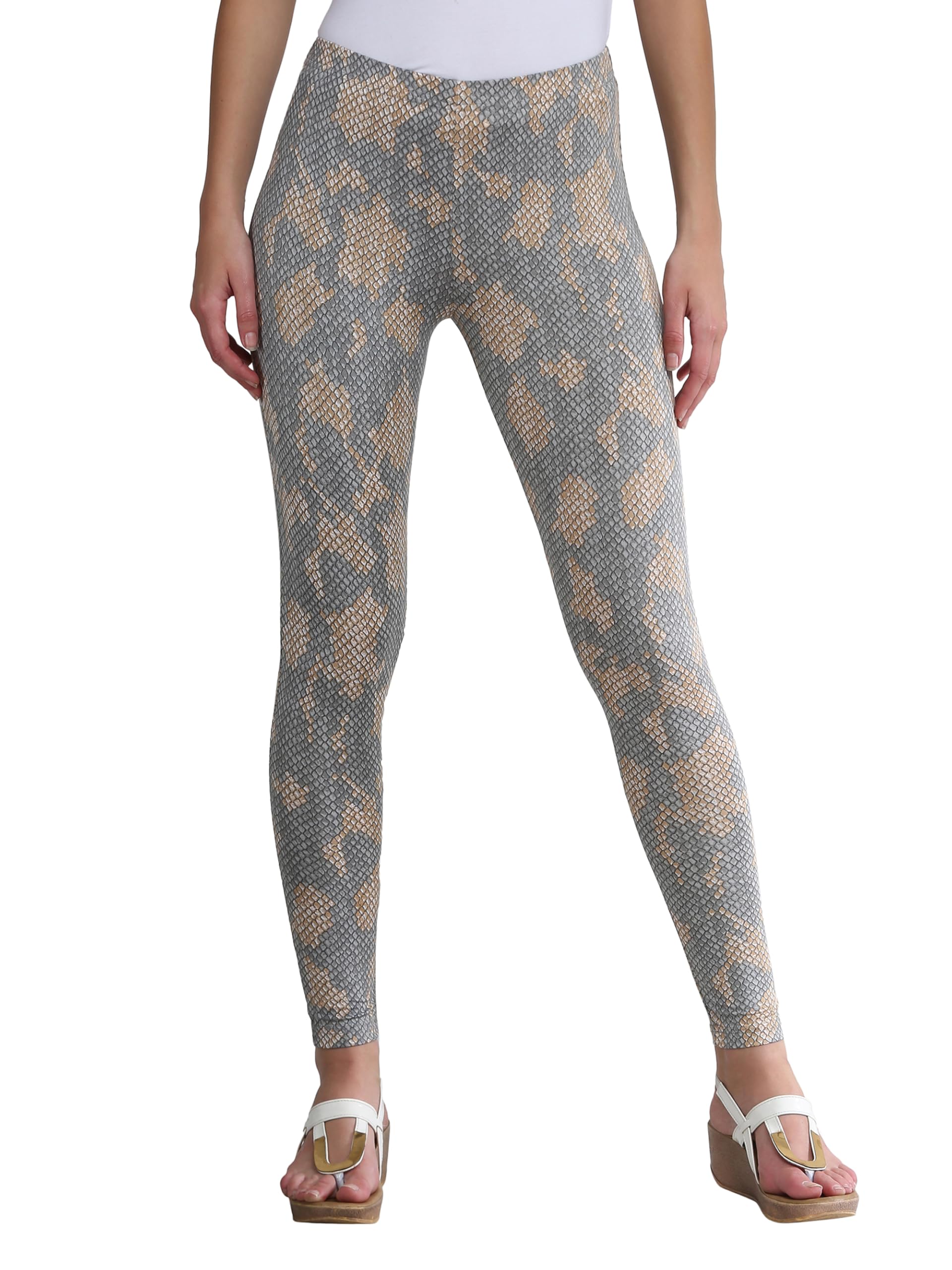 morrio Ankle Length Snake Print Leggings for Women-picture-10