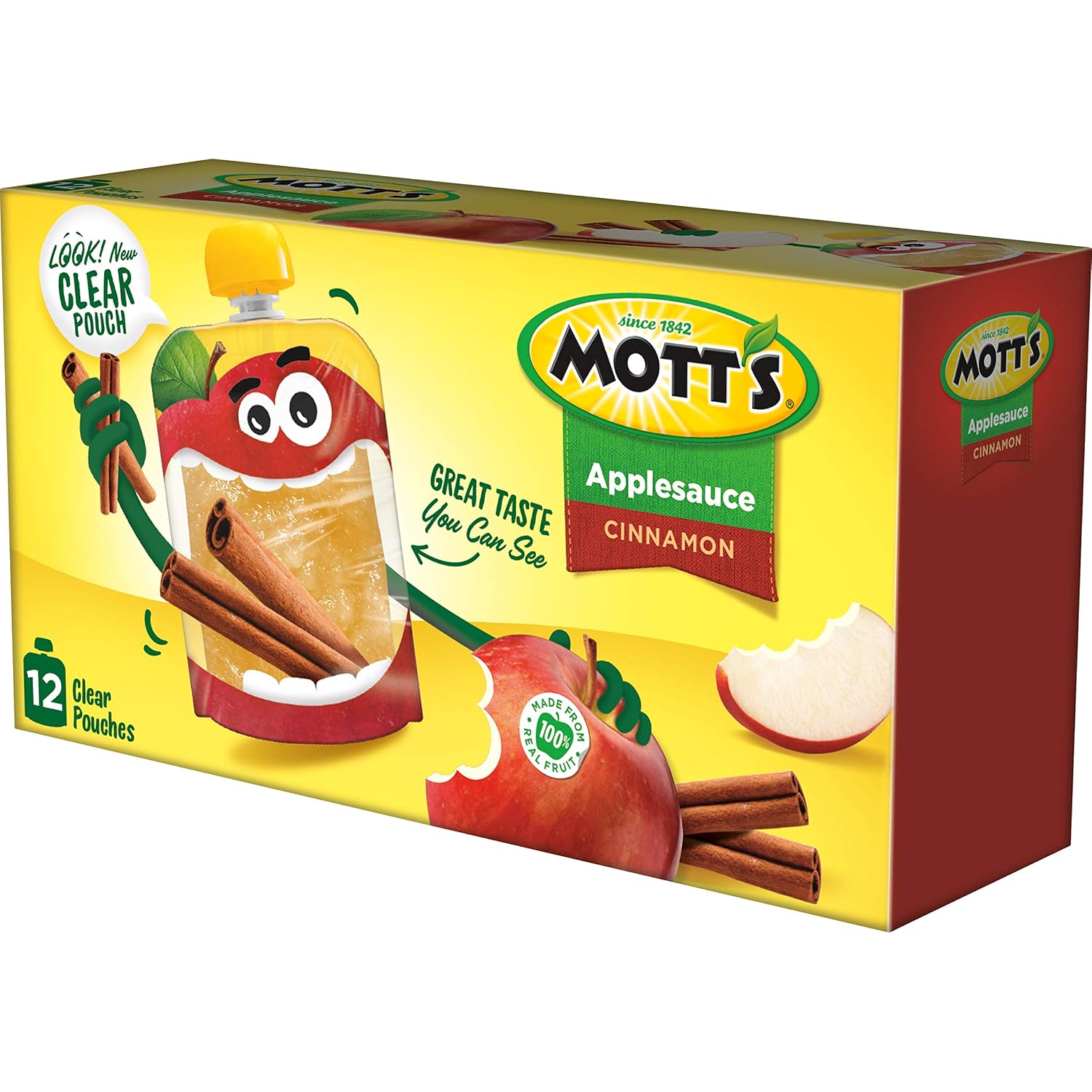 Mott's Applesauce, Cinnamon, 3.2 Oz, 12 Ct