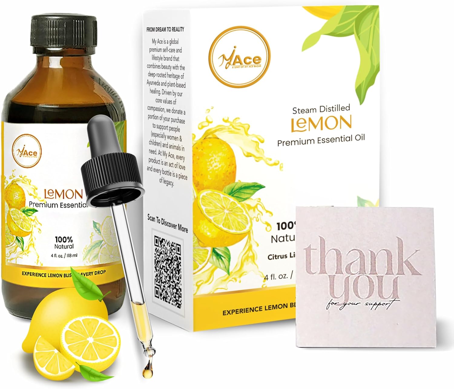 My Ace 100% Pure Camphor Essential Oil – Steam-Distilled Natural Oil for Diffuser, Aromatherapy, Soap & Candle Making – Paraben-Free, Vegan, Made in India 16 fl oz